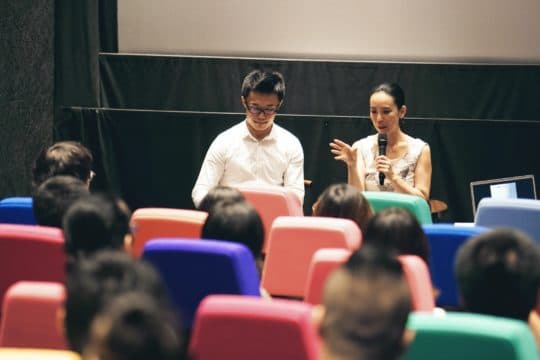 國際紀錄片電影節邀請了日本女導演河瀨直美（Naomi Kawase），出席了七月二十三日的講座《河瀨直美：記憶之森林—生死與身體的風景》，以及一場映後分享會。（攝影：Akimoto Chan）