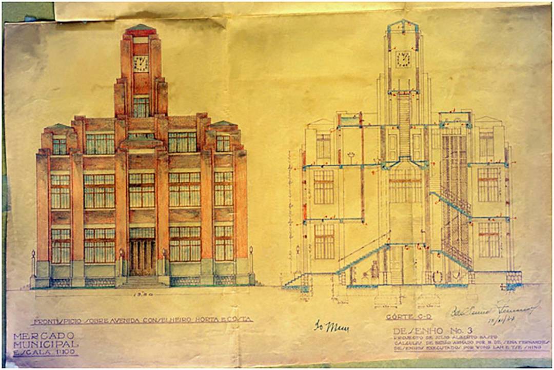 1934年11月10日紅街市正立面設計效果圖。