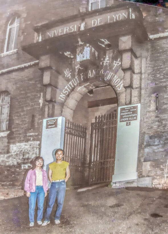 1985年6月舊里昂 Lyon中法大學。相片由黃肖萍提供