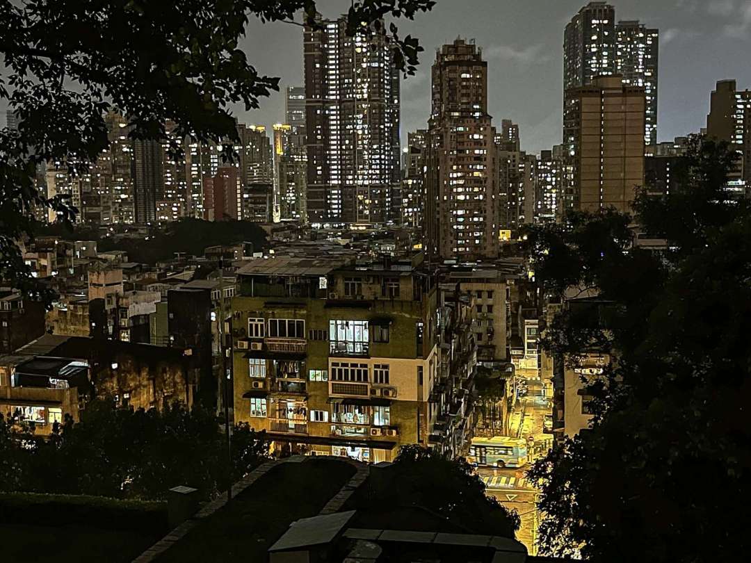 澳門街道夜景。