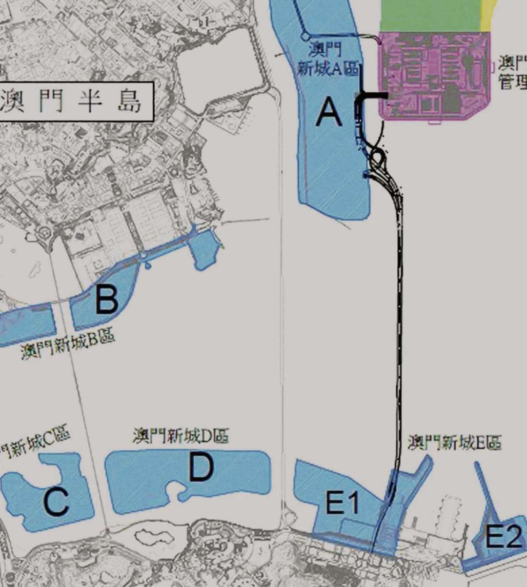 反反覆覆，新城D區填海計劃終將於近期啟動。
圖片來源：公建局